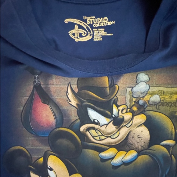 Disney Store Studio Collection Men XL Mickey Mouse vs Pete Shirt - Picture 2 of 6